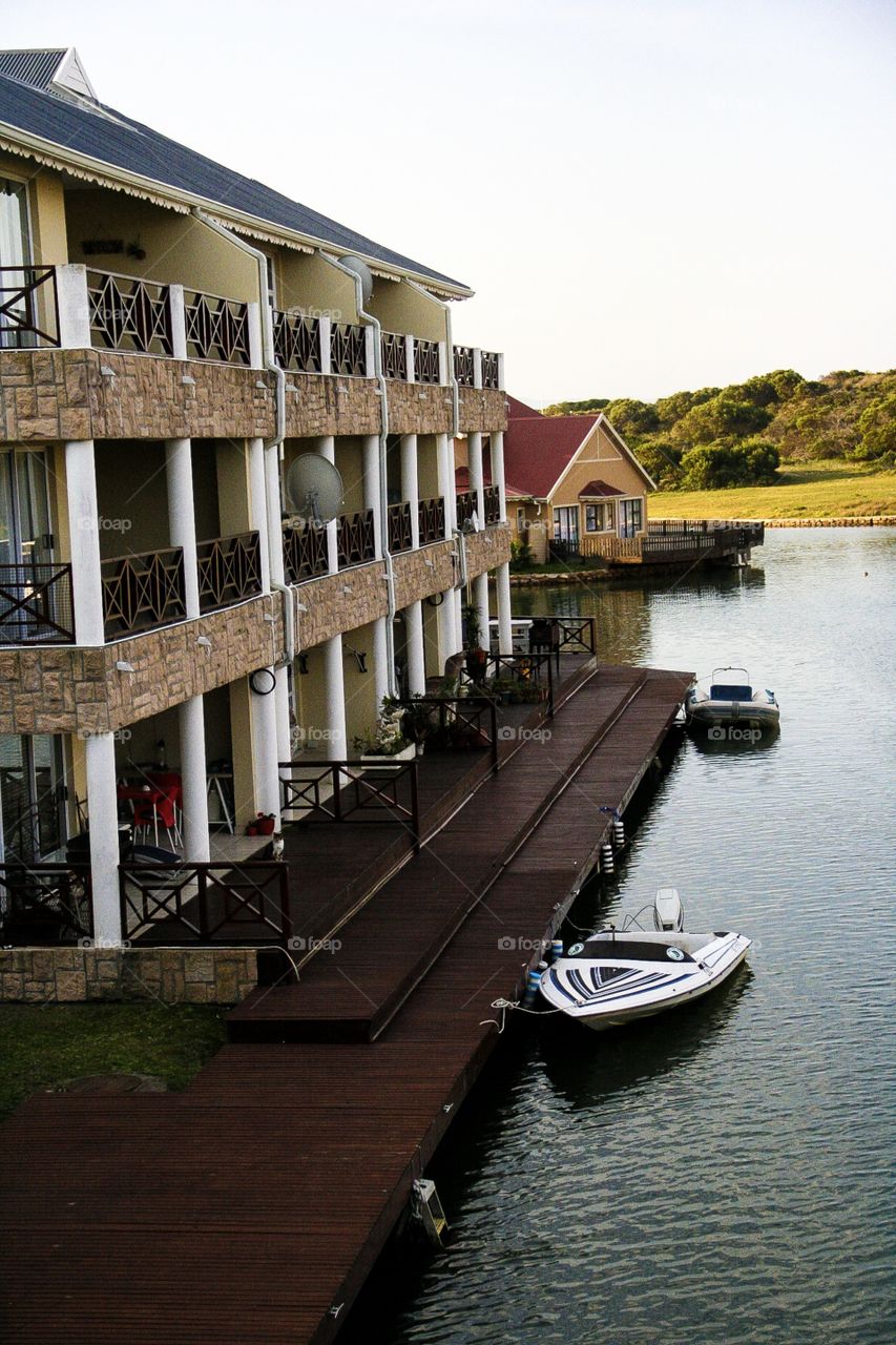 Coming back from work in your speed boat sounds like fun. This composition was taken at an estate in Jeffreys Bay