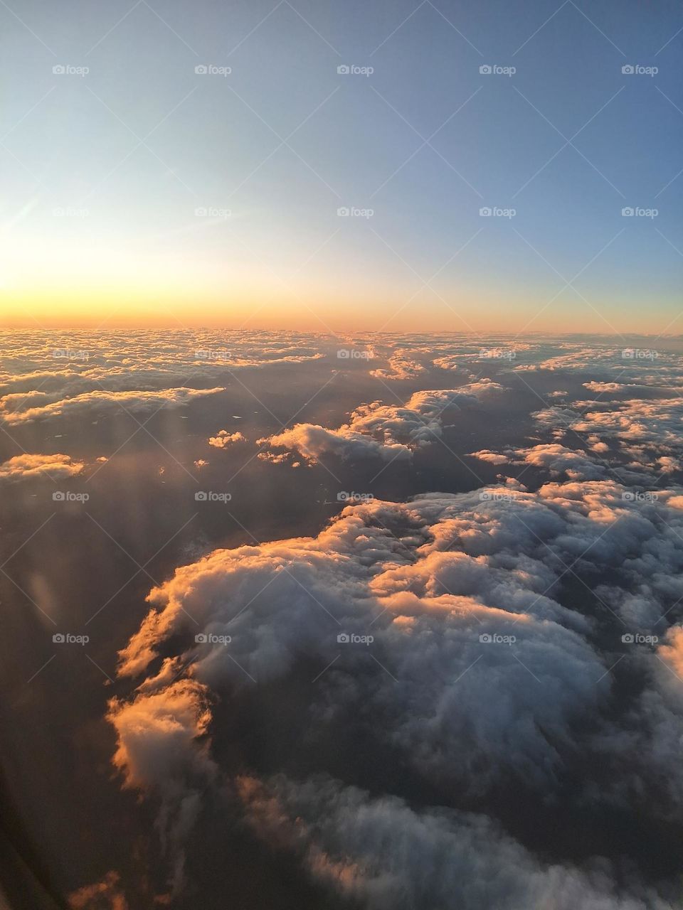 sunrise above the clouds