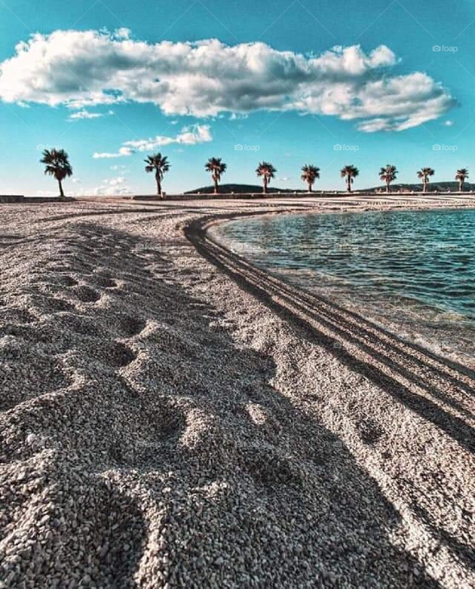 Split city from croatia Kasjuni Beach
