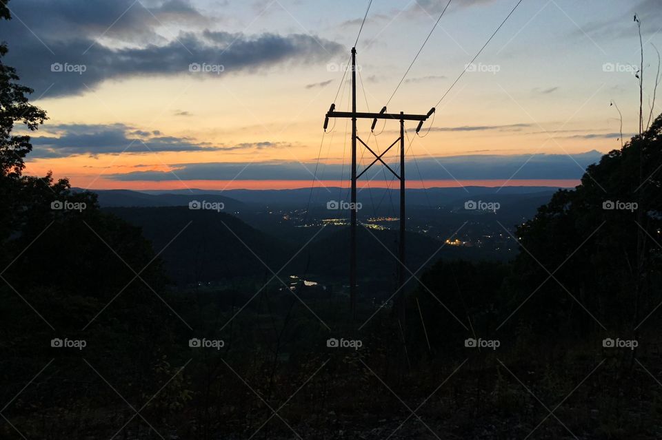 Sunset over Olean, NY