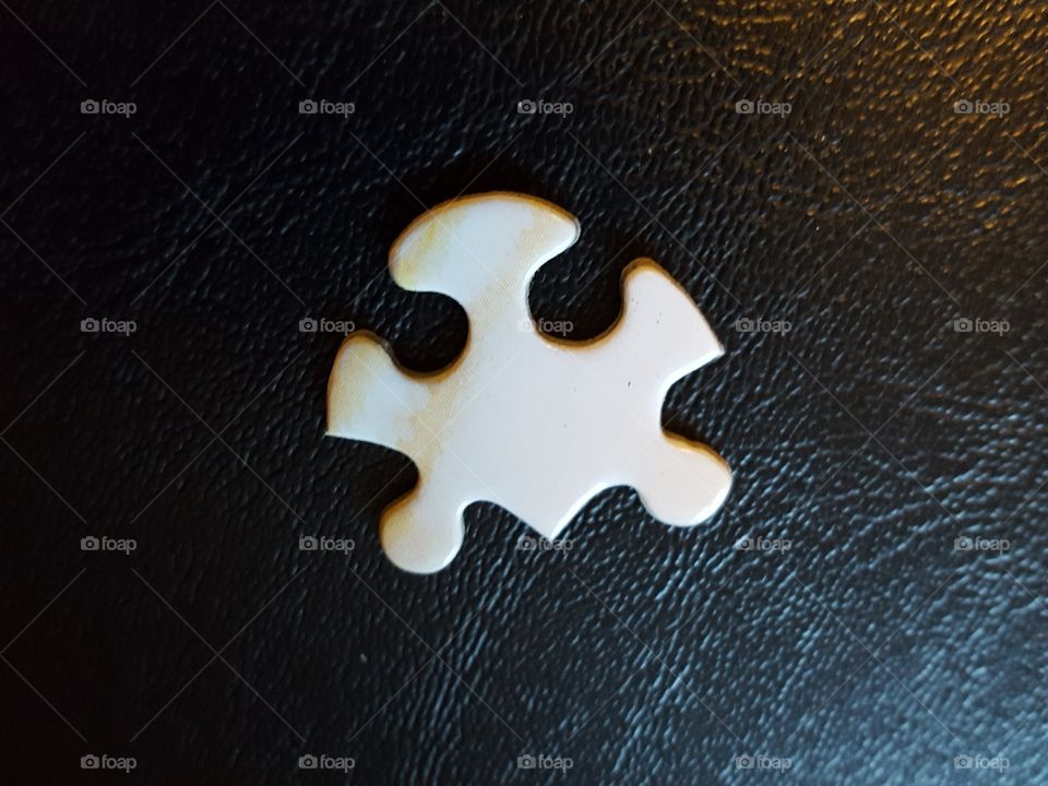 Still life of puzzle pieces