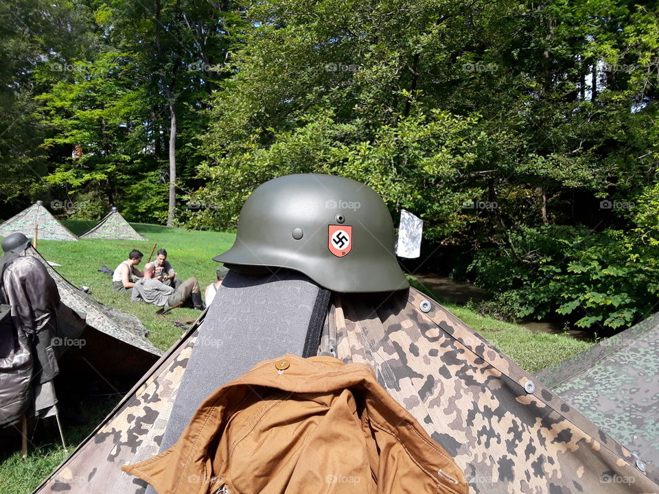 d-day reenactment nazi helmet