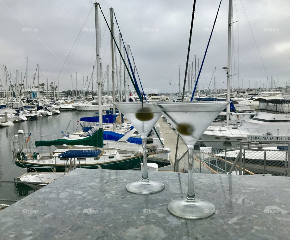 Drinks by the marina 
