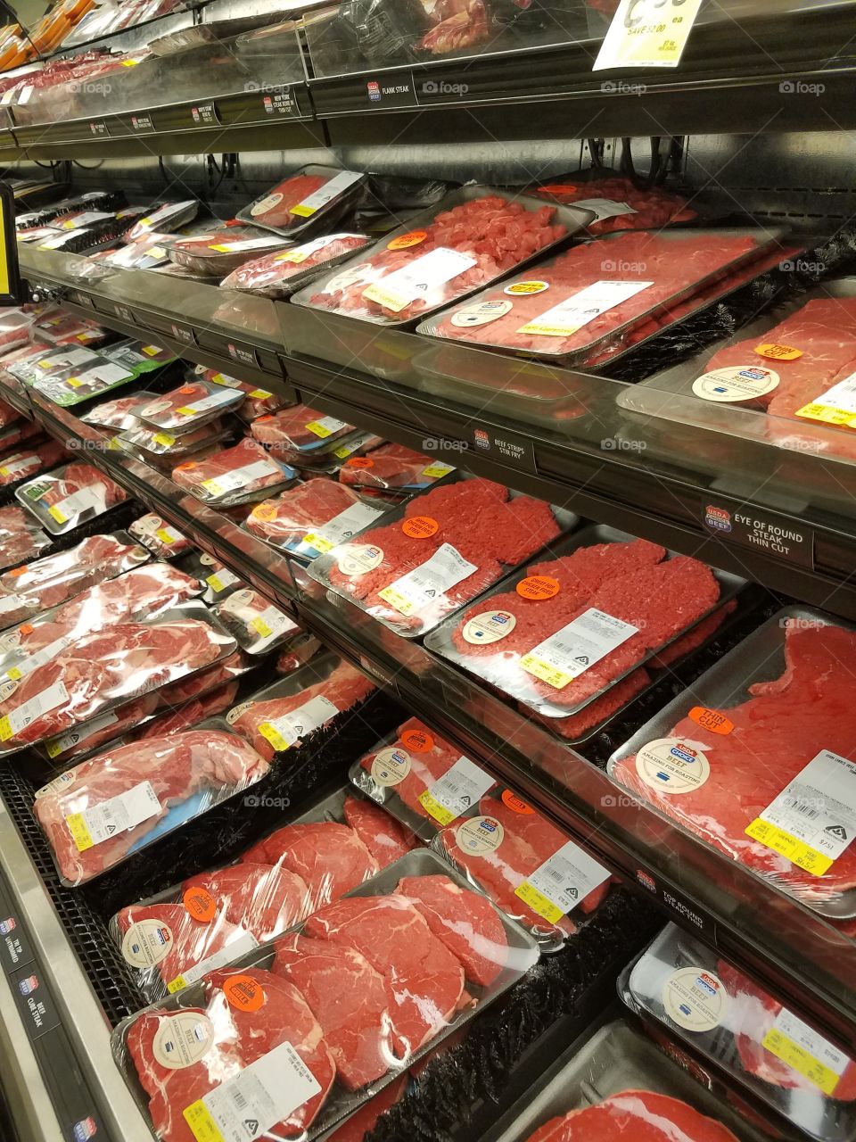 beef, meat, packaged, aisle