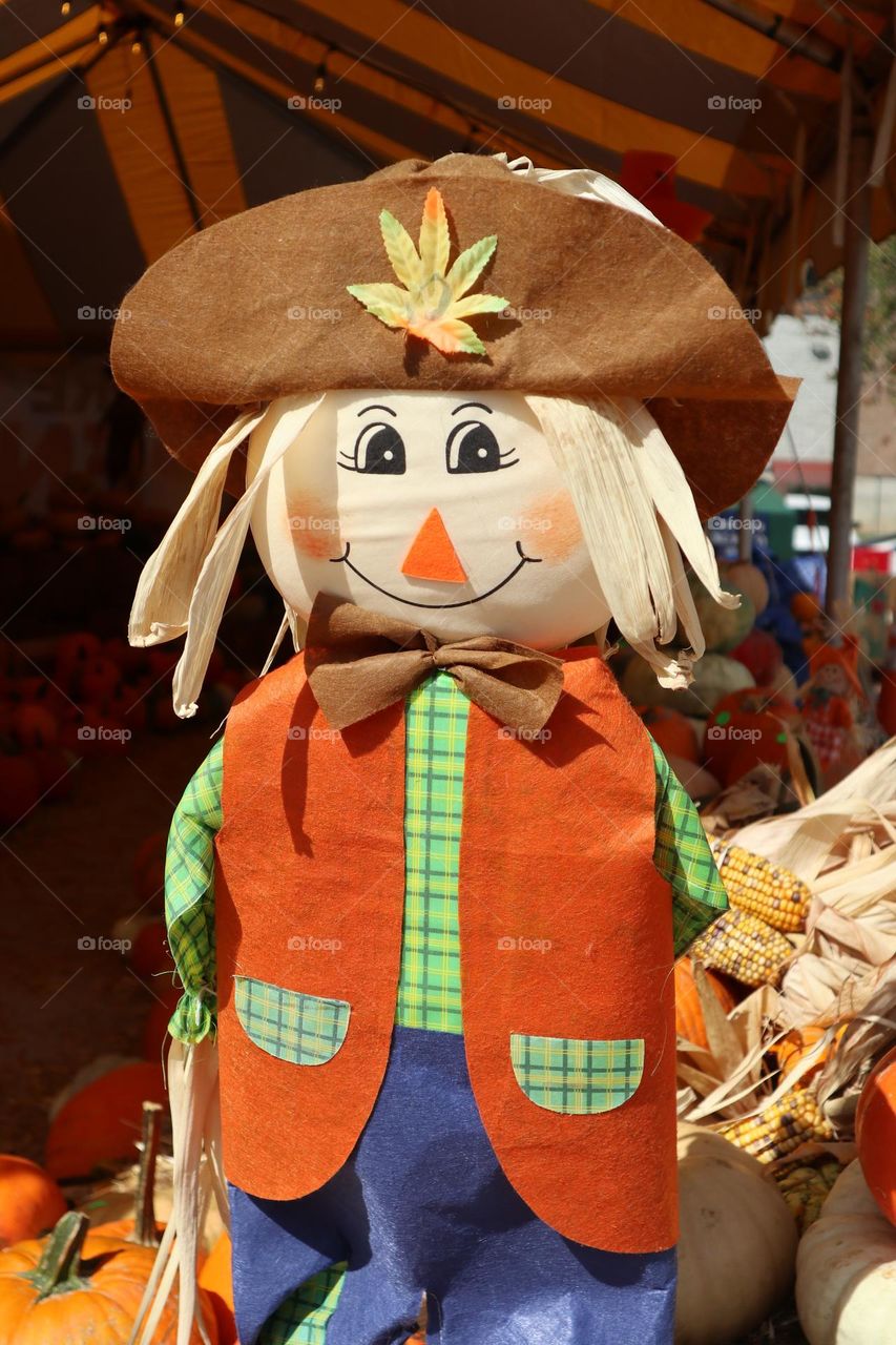 Scarecrow at an autumn fair
