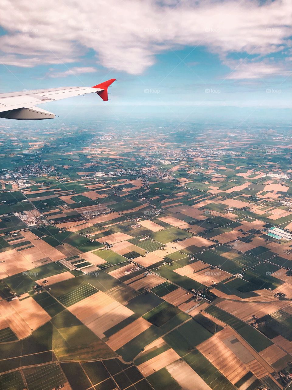 Land view from an airplane