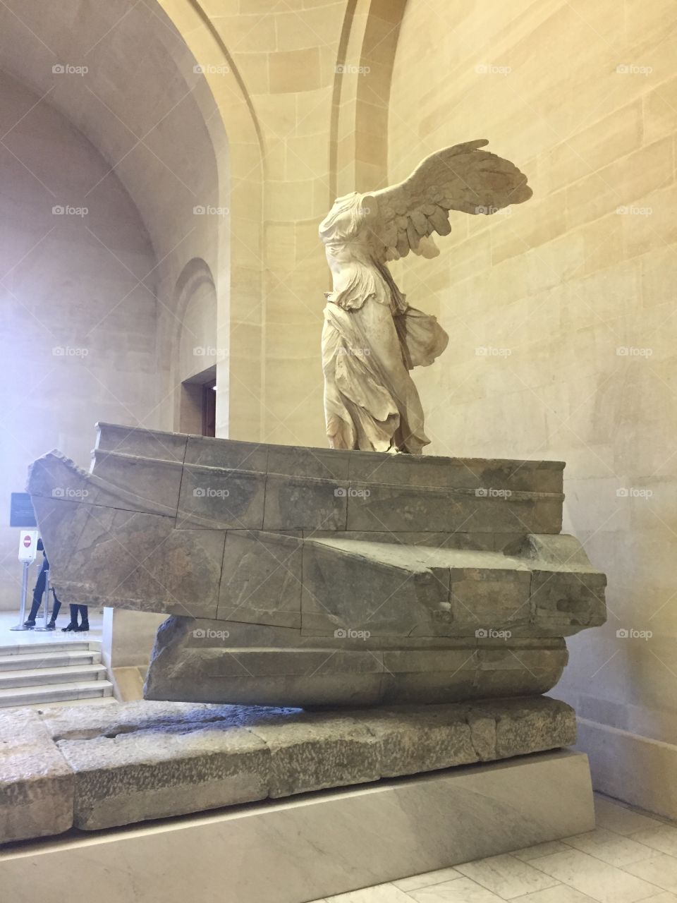 winged victory. this is said to be the best angle. 