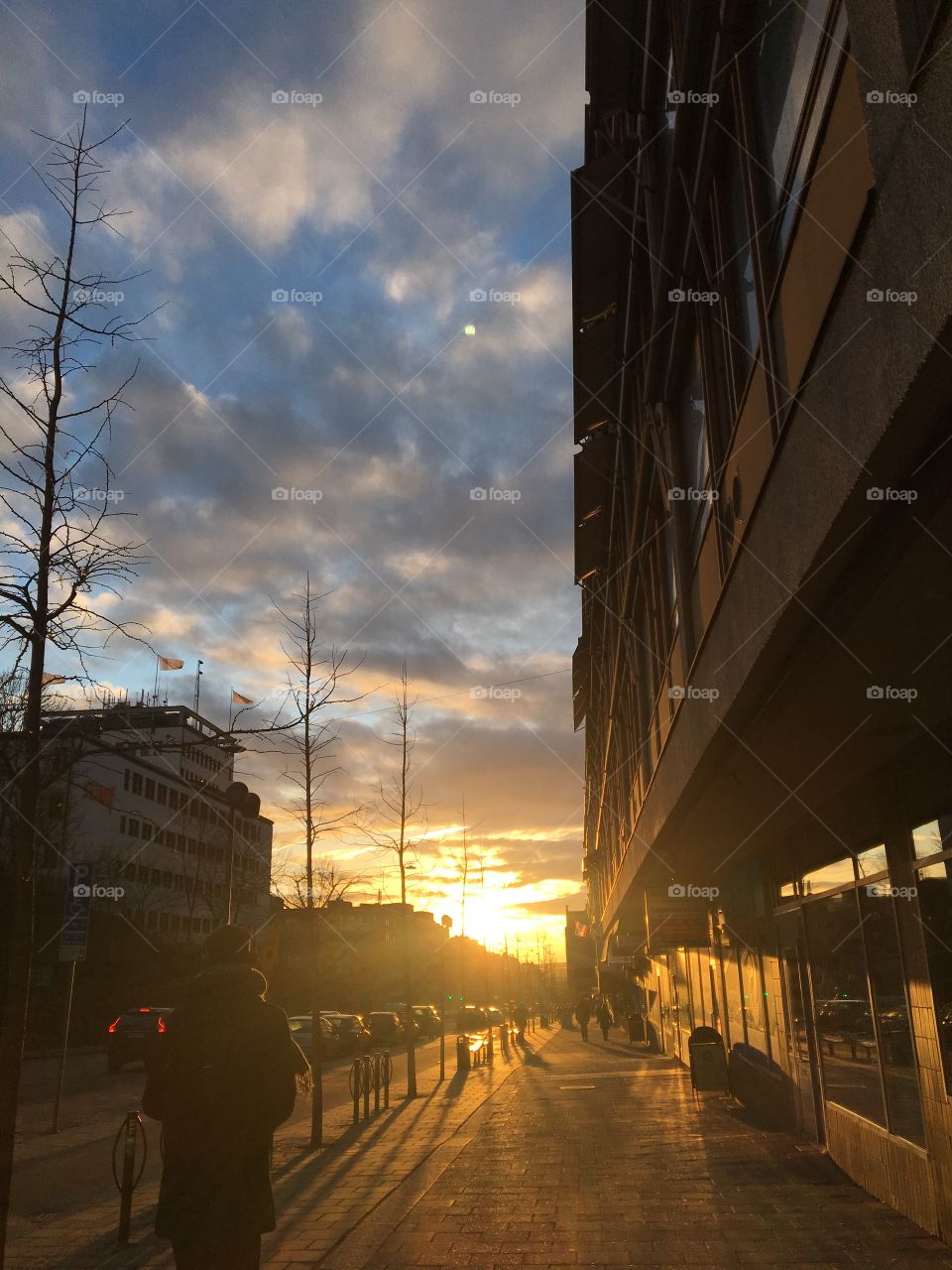 Amazing sunset in Stockholm, Södermalm 