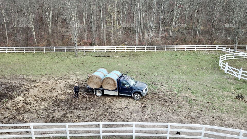 Where to put the bales of hay