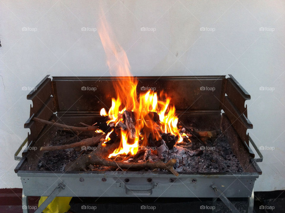 fire greece barbecue crete by leicar9