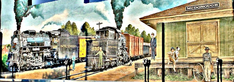 Building mural in McDonough Georgia