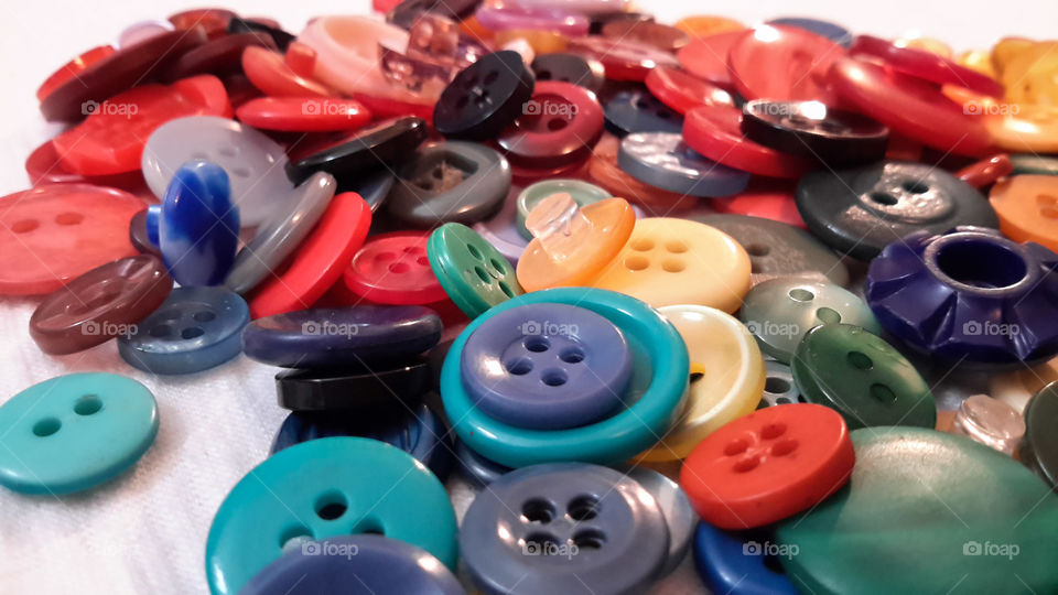 colorful buttons. Pile of colorful buttons