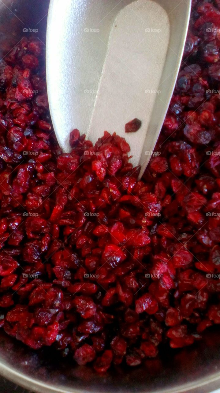 Dry red fruit