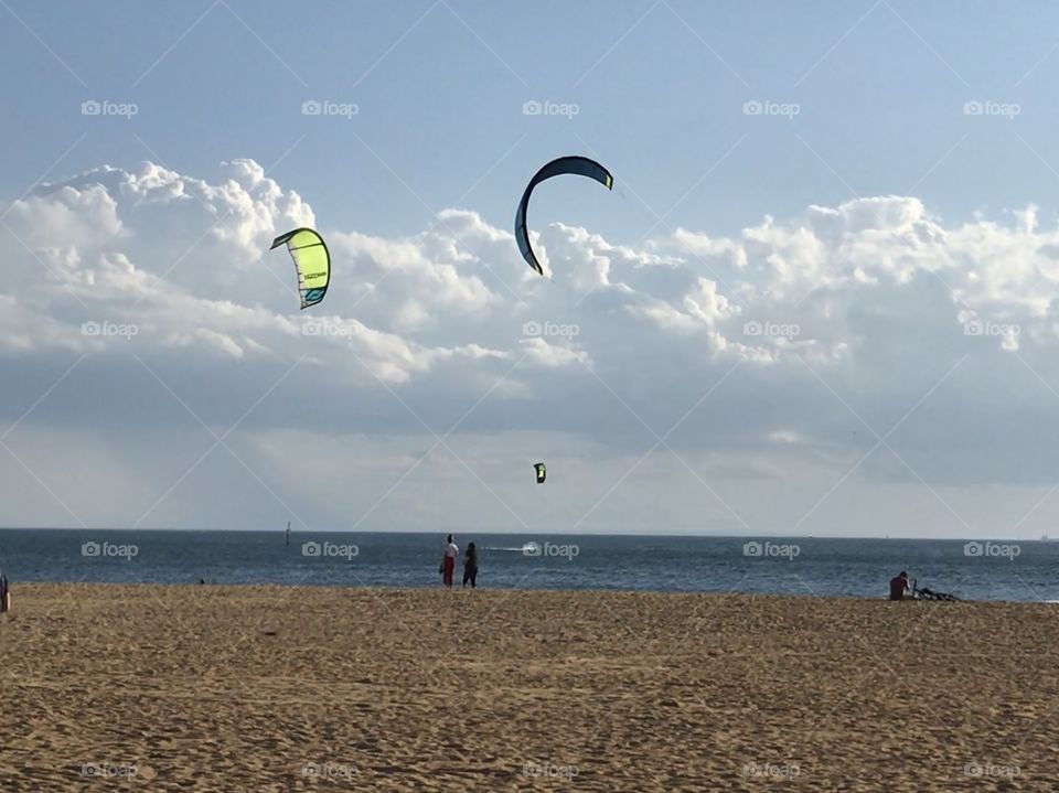 Kites at St Kilda Beach Melbourne Australia 