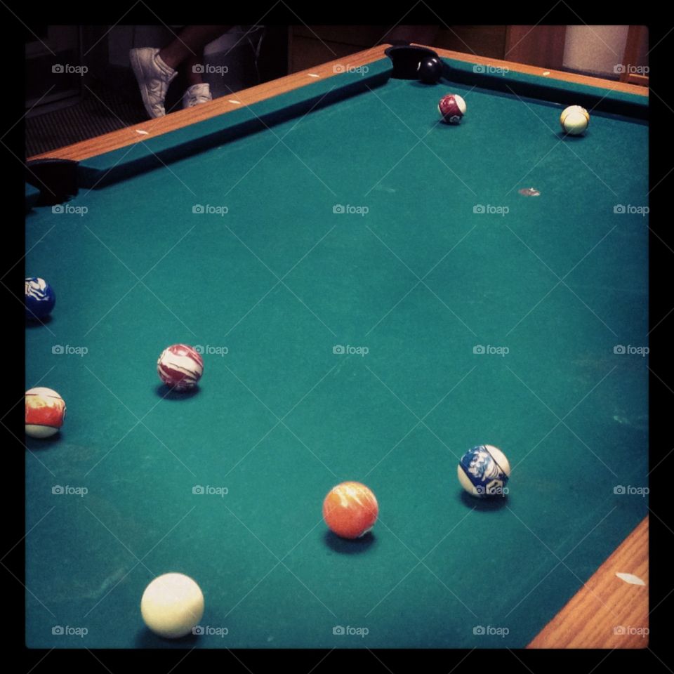 Playing pool