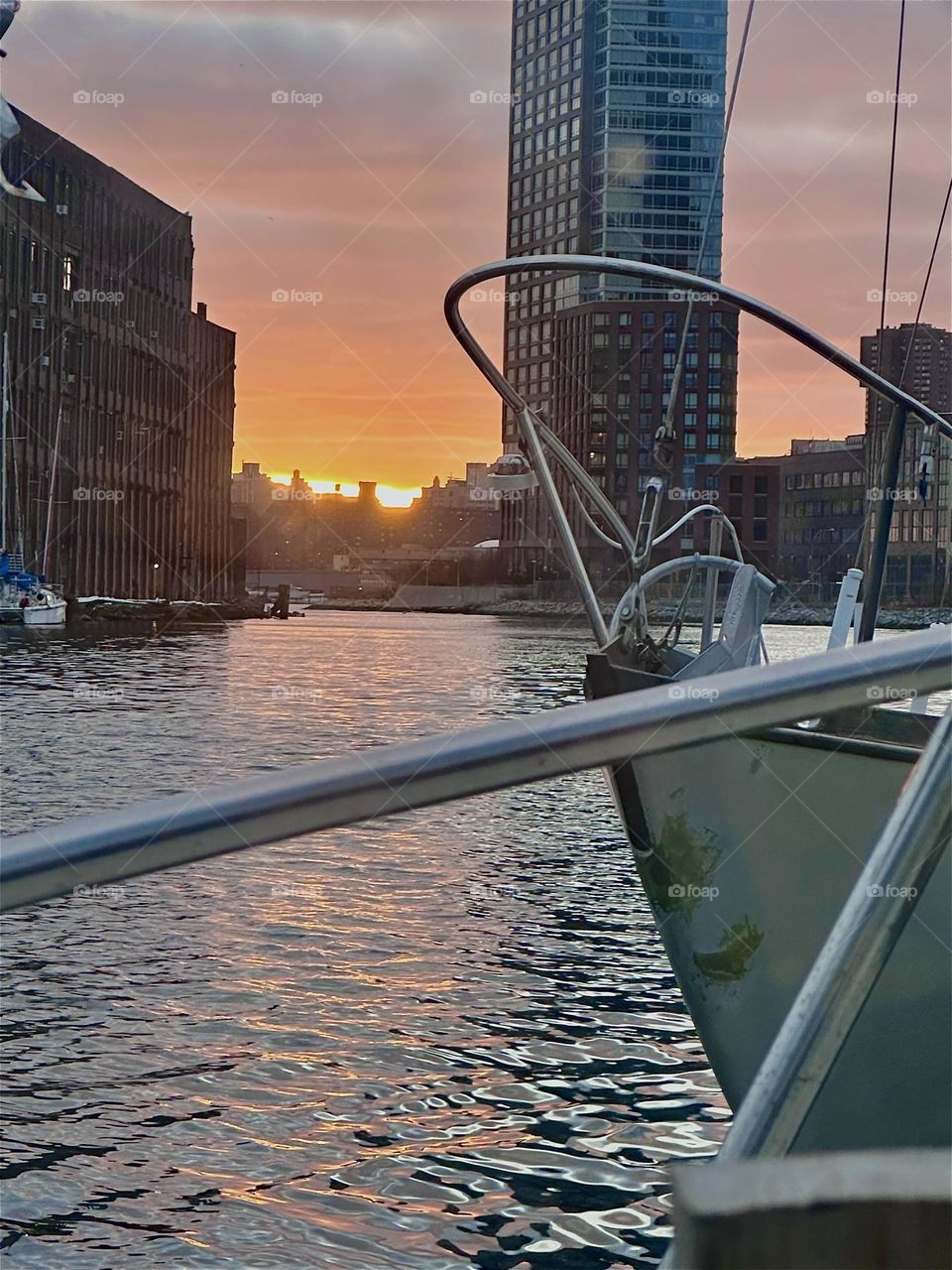 This is “Newtown Creek” by the “Pulaski Bridge” in LIC, Queens seen from aboard “Salvation”, the “28 foot 1969 Luhrs” cabin cruiser that I and my partner “Timothy Trespas” call home. So don’t call late for dinner !!! 2024. Hypnotic Productions