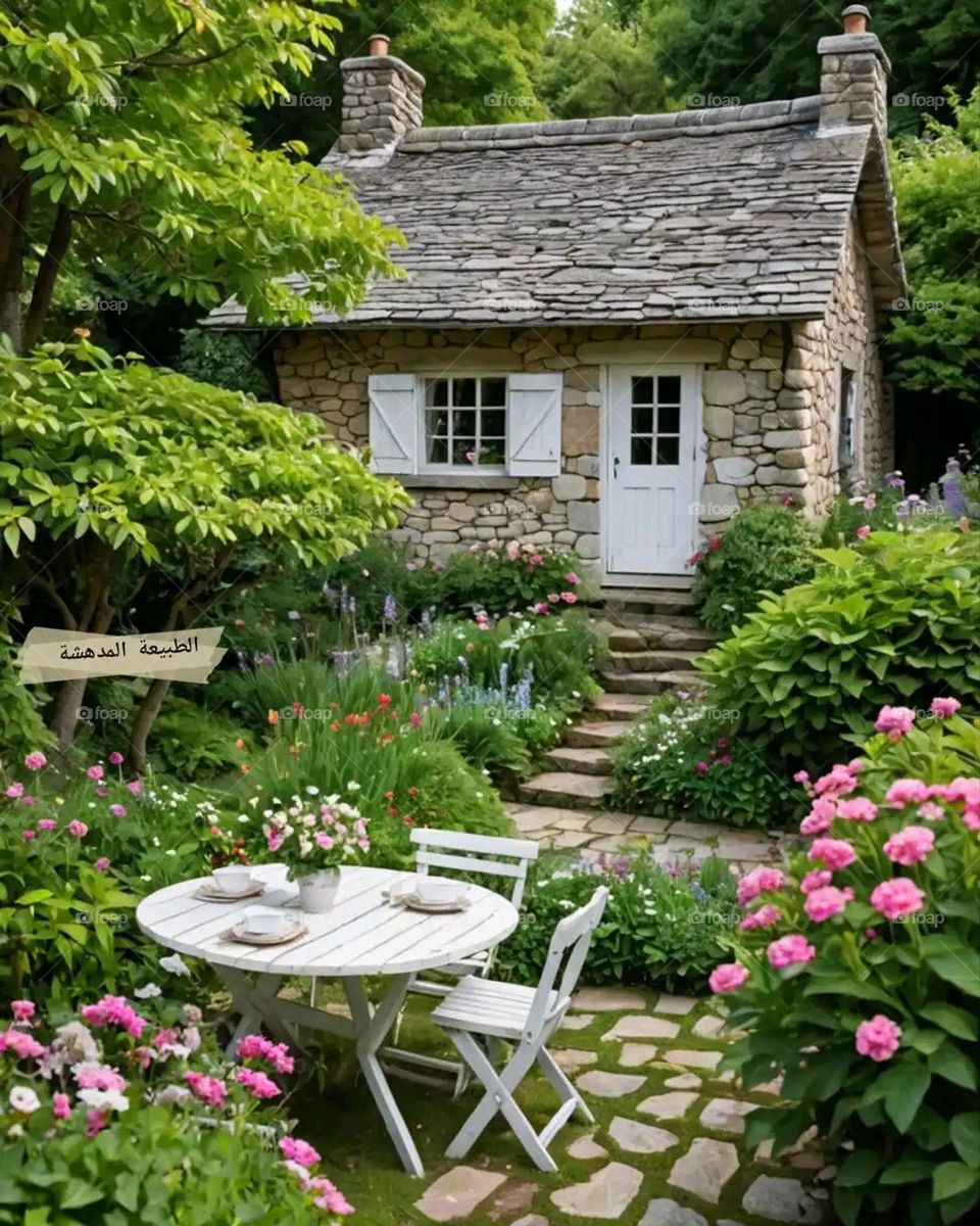 Glory be to God, the magnificent and picturesque view and the natural green trees are a view that is nothing more wonderful than it