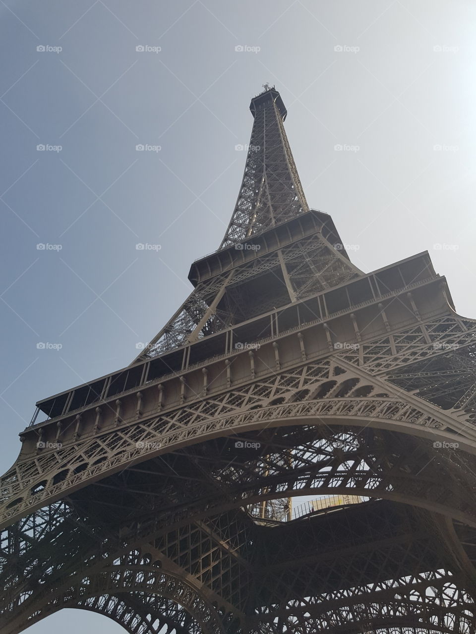 looking up the eiffal tower