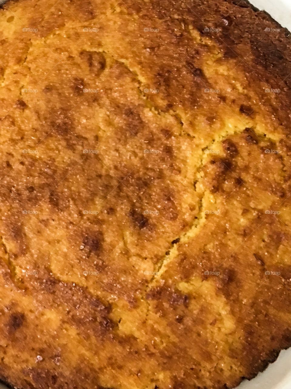 Homemade cornbread closeup