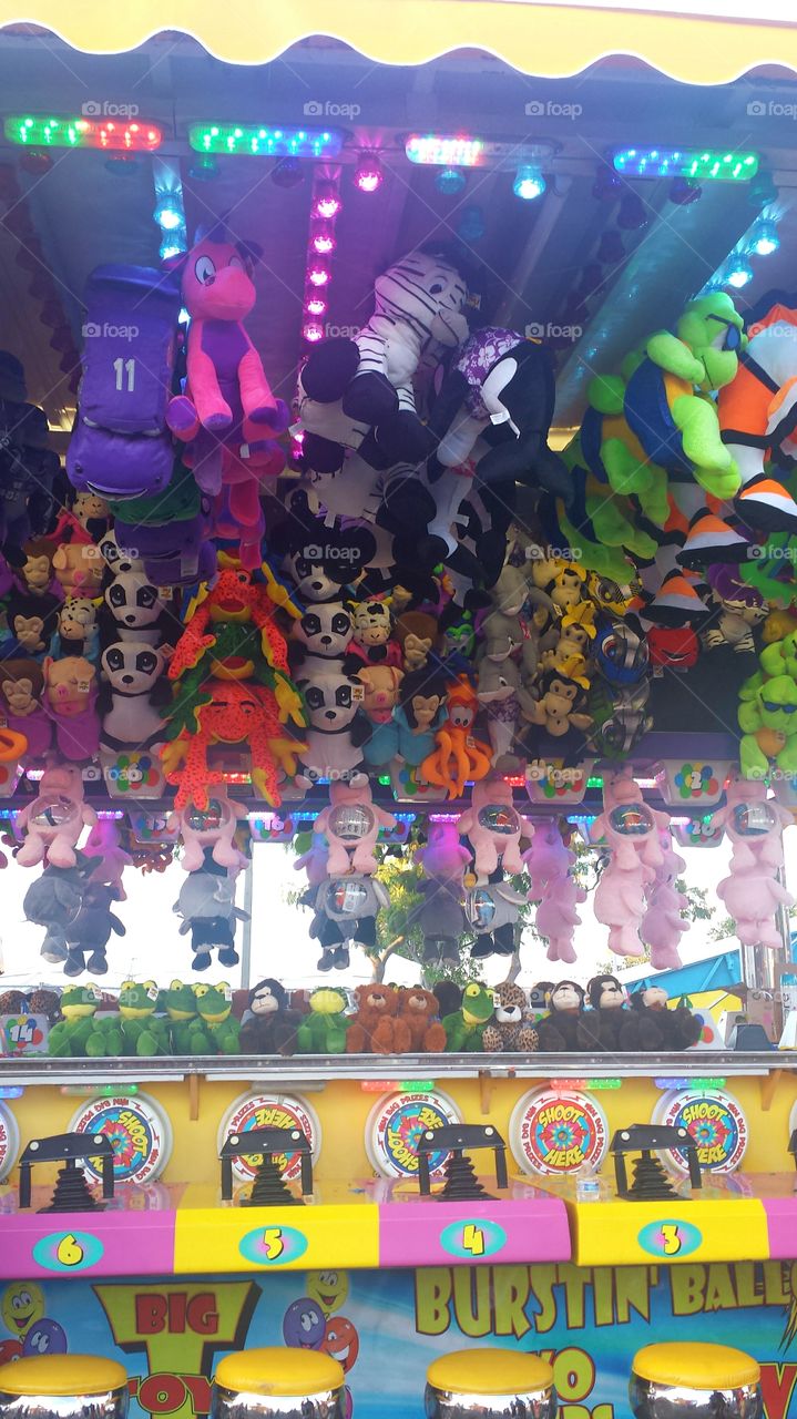 carnival games prizes, stuff toy rewards at a fair