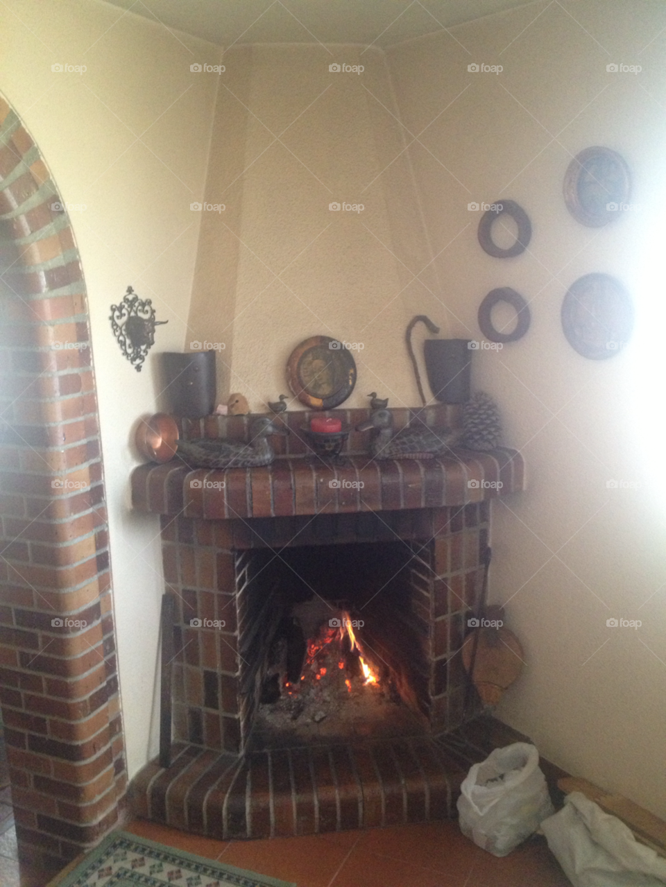 fire home fireplace segovia. spain by piedras84