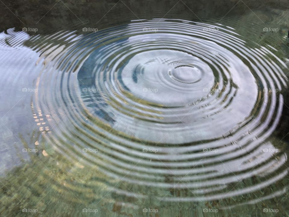 Drops of water creating beautiful shapes circles in circles!