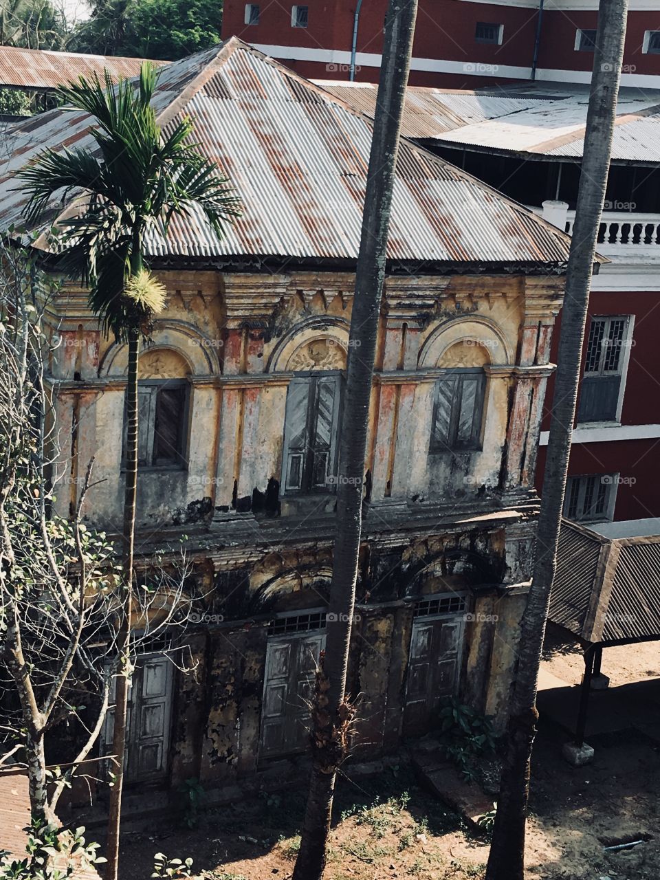 Ancient building at small town in Myanmar 