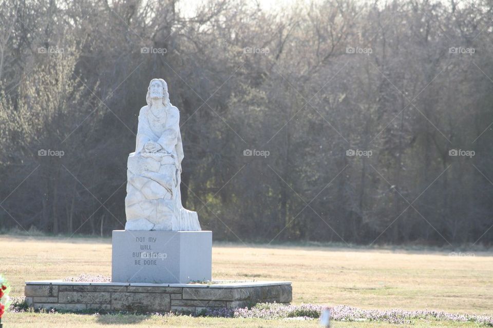 Jesus in marble statue 