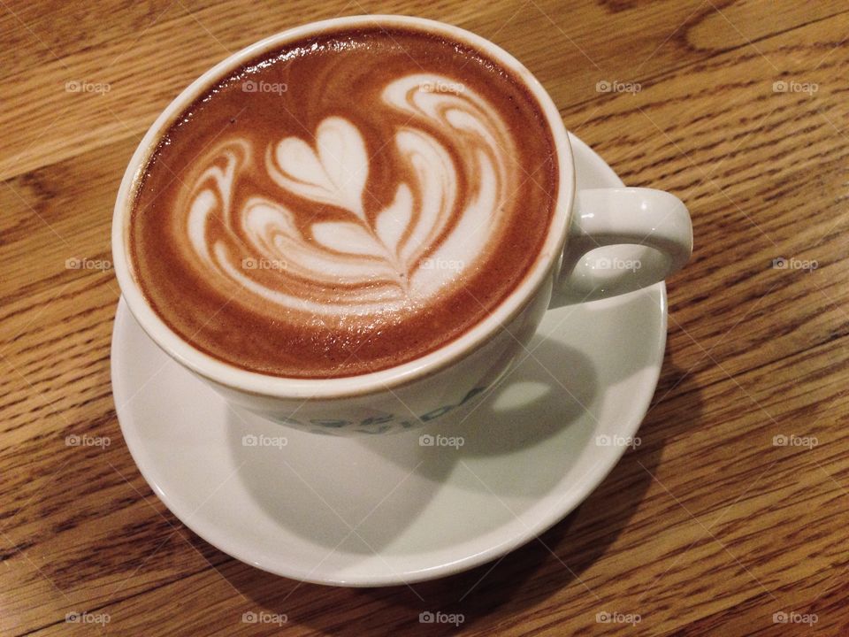 Latte with heart