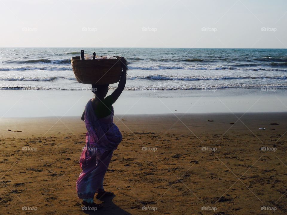 Peddler  in Vagator Beach, Goa, India 