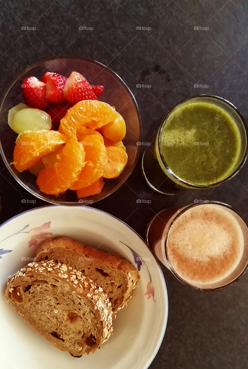Fresh breakfast when you comback home. Look healthy and full of love from Mom who woke up early in the morning to prepare this meal for us. Just say how much you love her (smile).