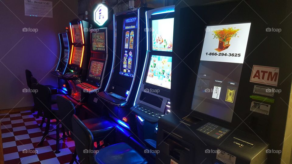 gambling machines at a local restaurant