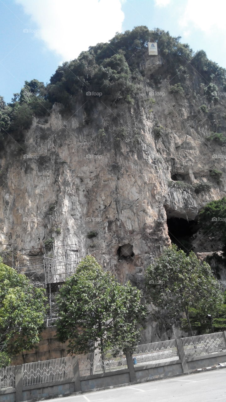 Near the cave