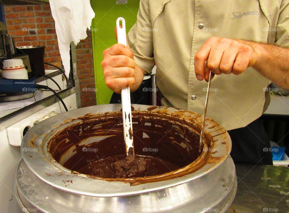 making chocolate