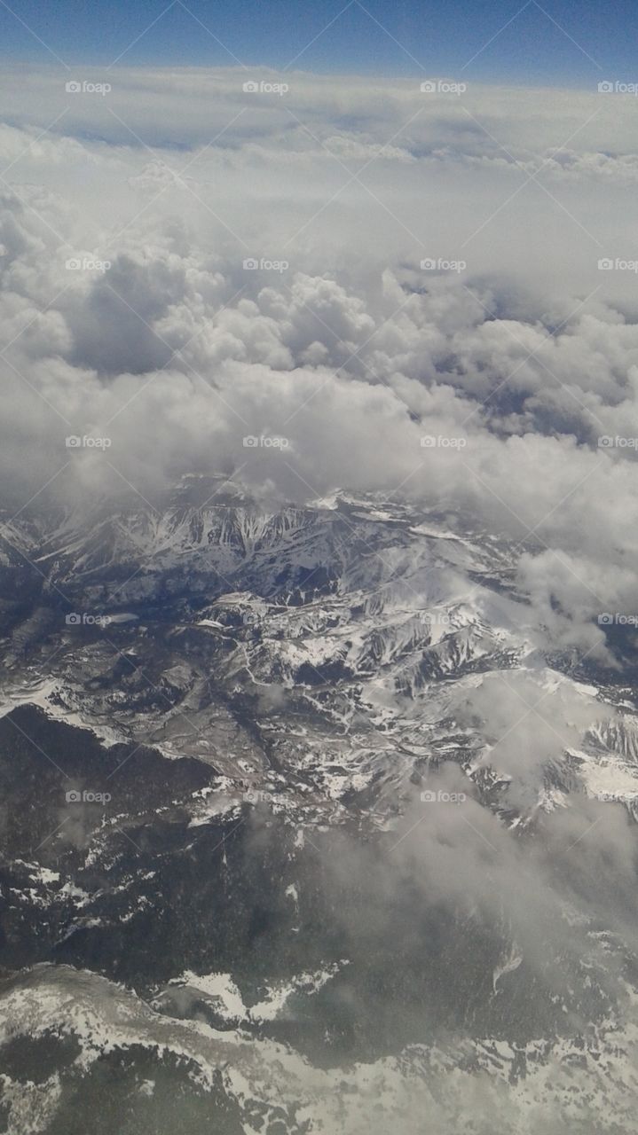 flying over Denver