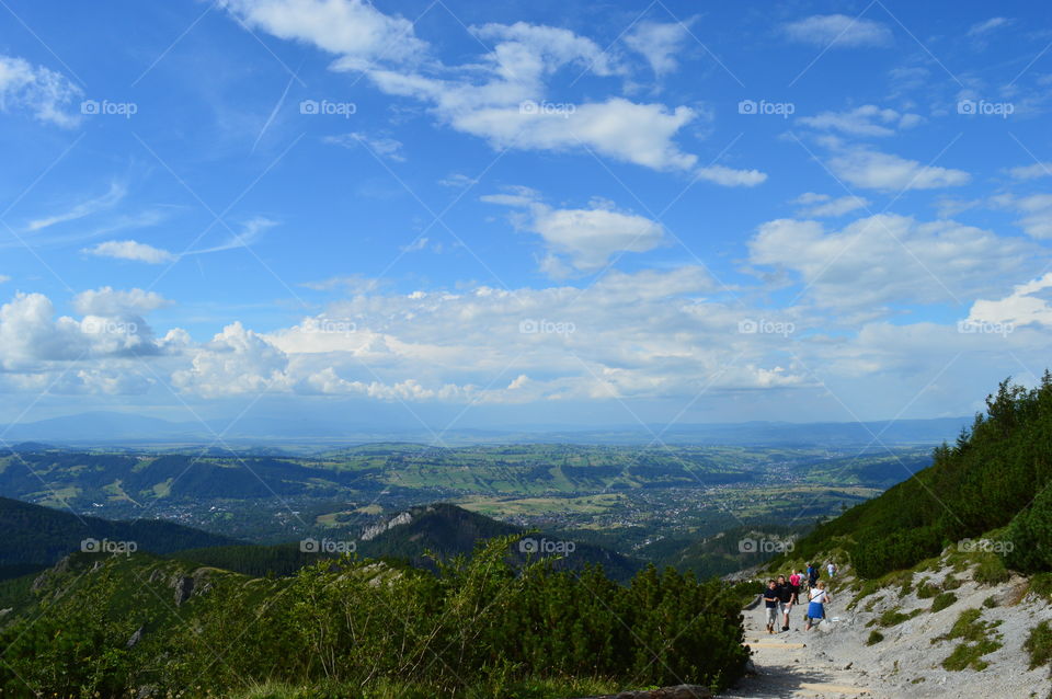 View from big mountain on the beautiful landscape mountains