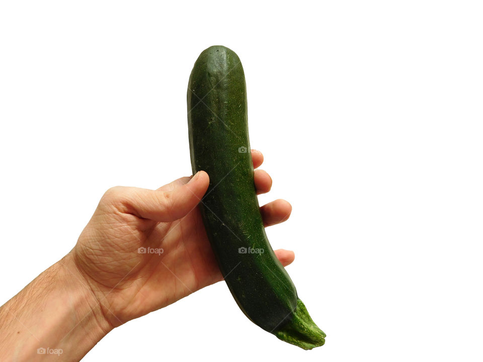 zucchini in hand