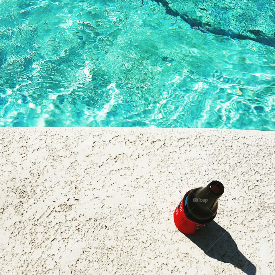 Sunday Funday. beers by the pool on a hot Sunday in texas