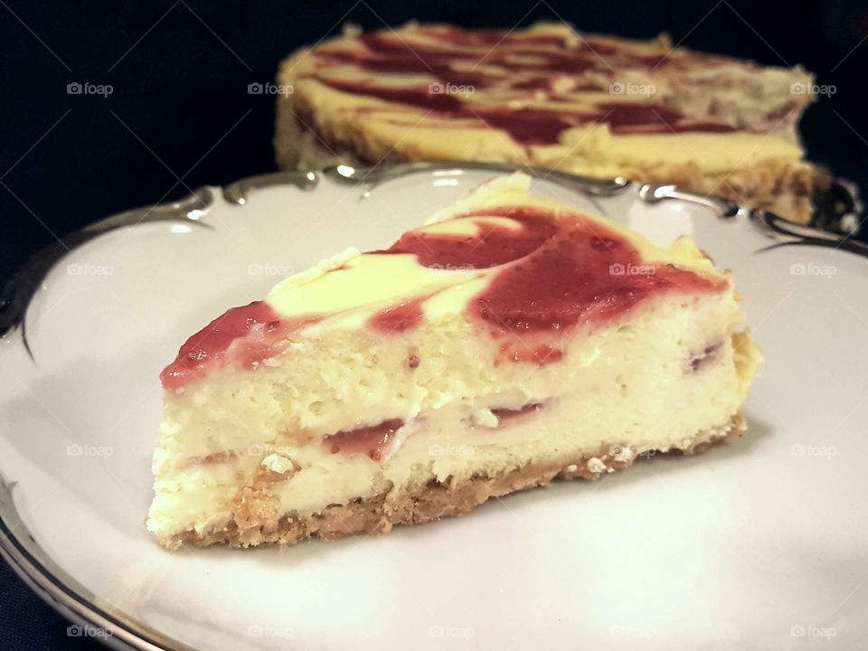 Strawberry Swirl Cheesecake