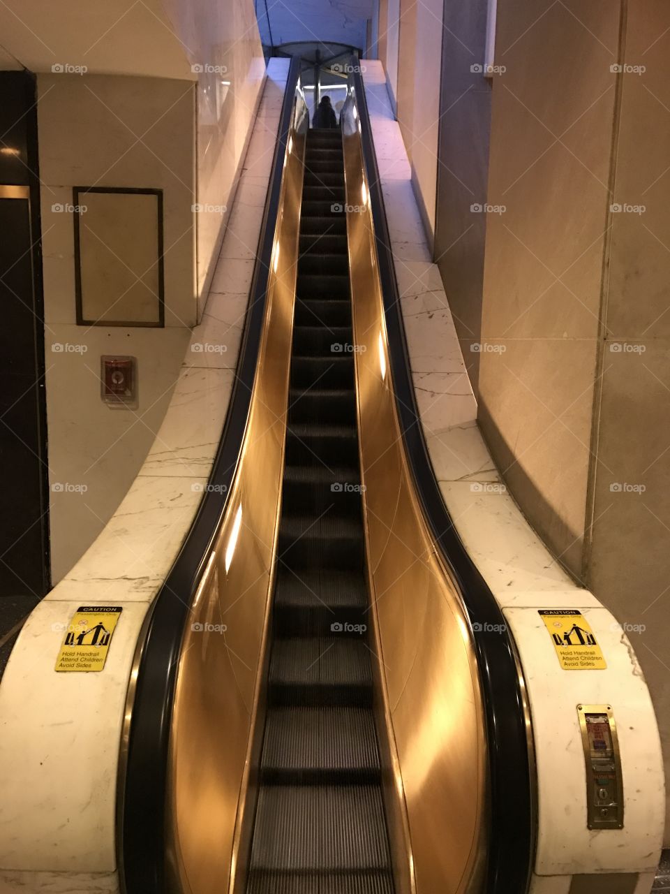 Original escalator Rockefeller Center NYC