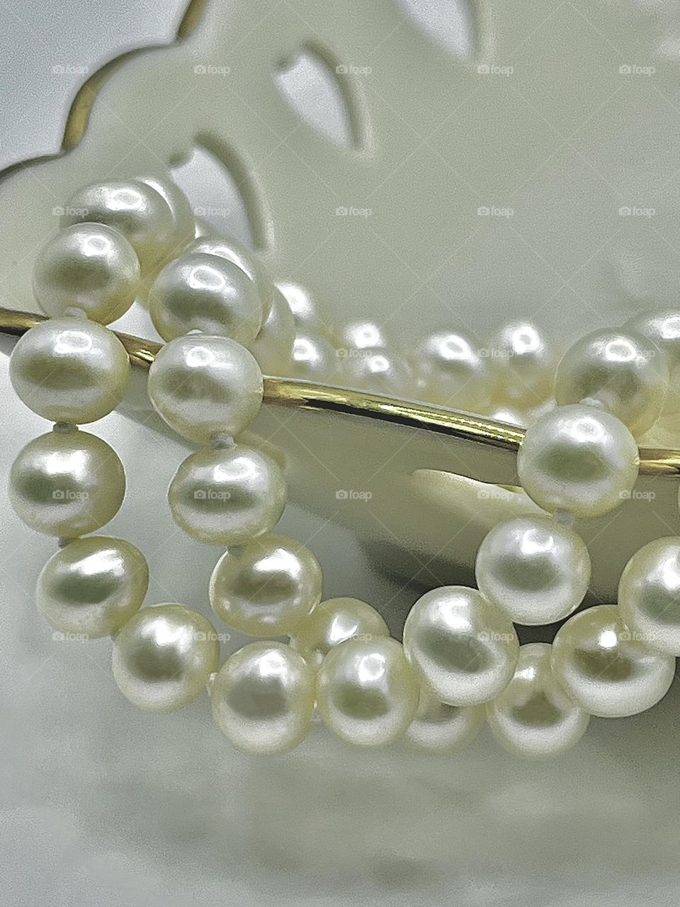 Pearls in Lenox Heart Dish