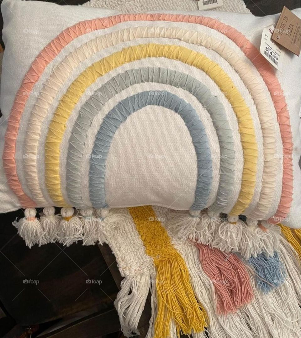 Rainbow pillow