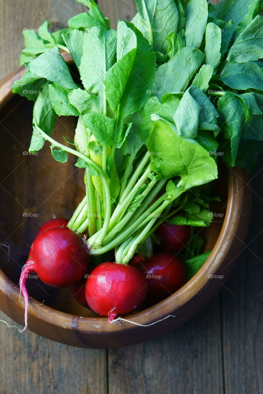 Root vegetable on table