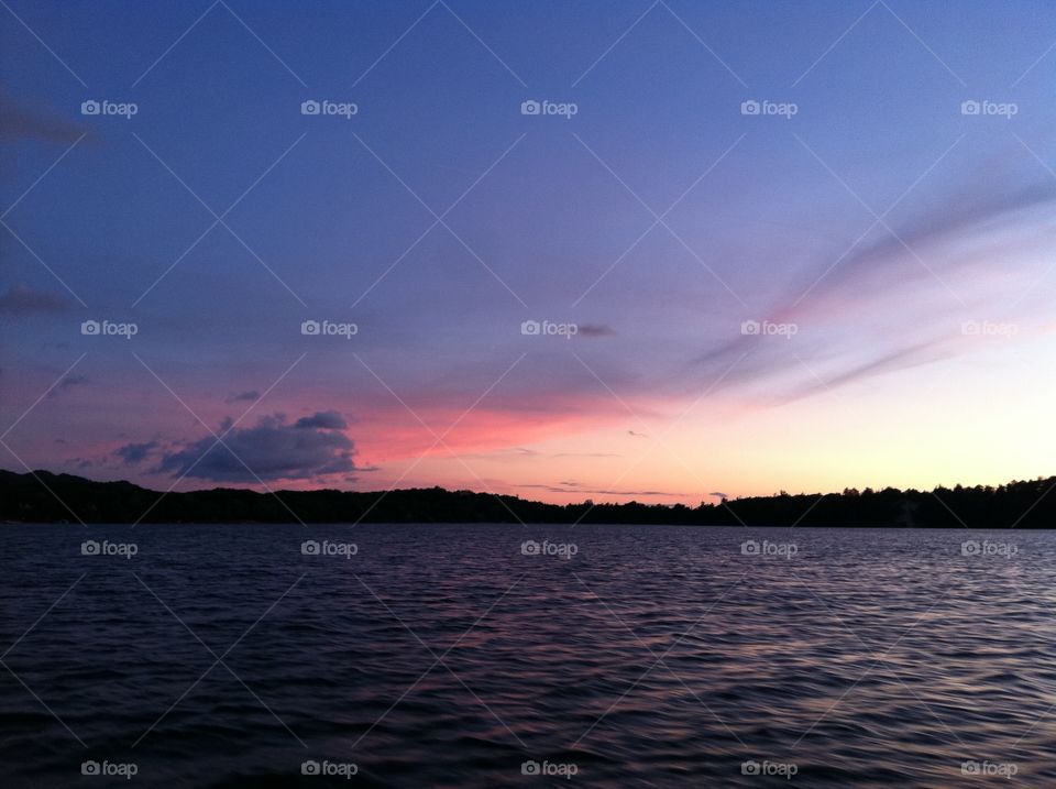 Lower Herring Lake Sunset. Taken in Northern Michigan. Lower Herring Lake.