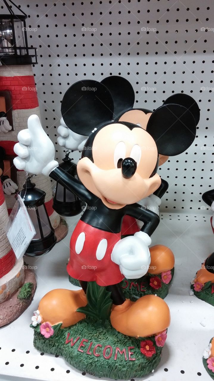 Mickey mouse solar garden light
