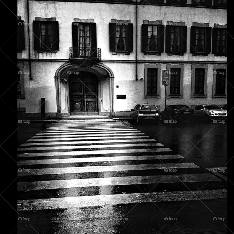 street city rain b.w by annalu13