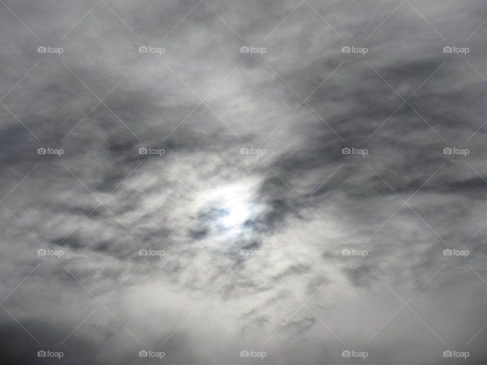 sun covered by clouds