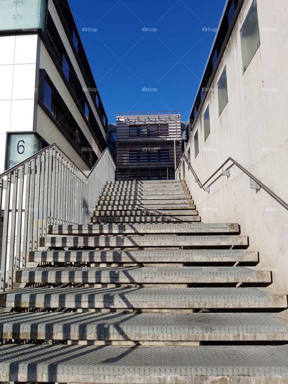 Empty staircase towards house