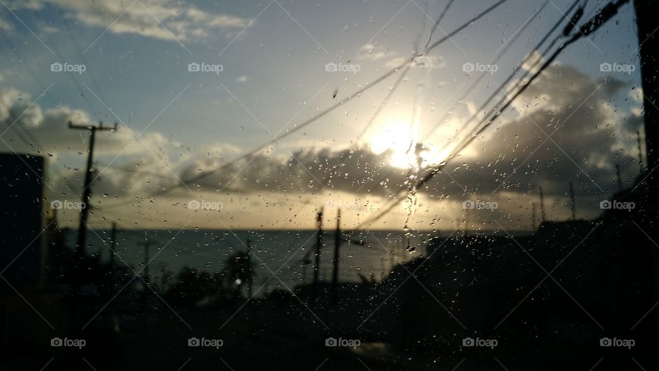 Beautiful view of the rain in Ponta Negra -RN