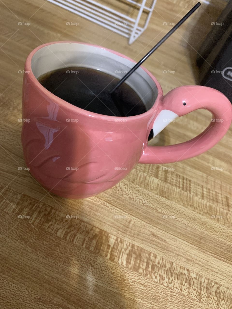 Coffee with a flamingo